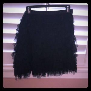 Black tulle mini skirt
